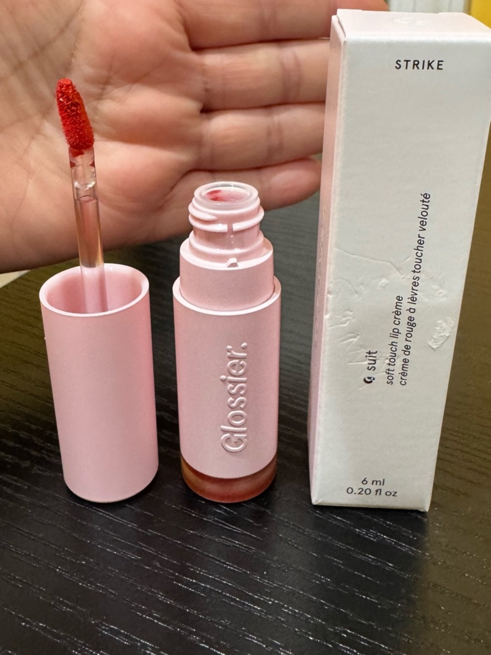 Glossier Lipstick in Strike — Vibrant True Red